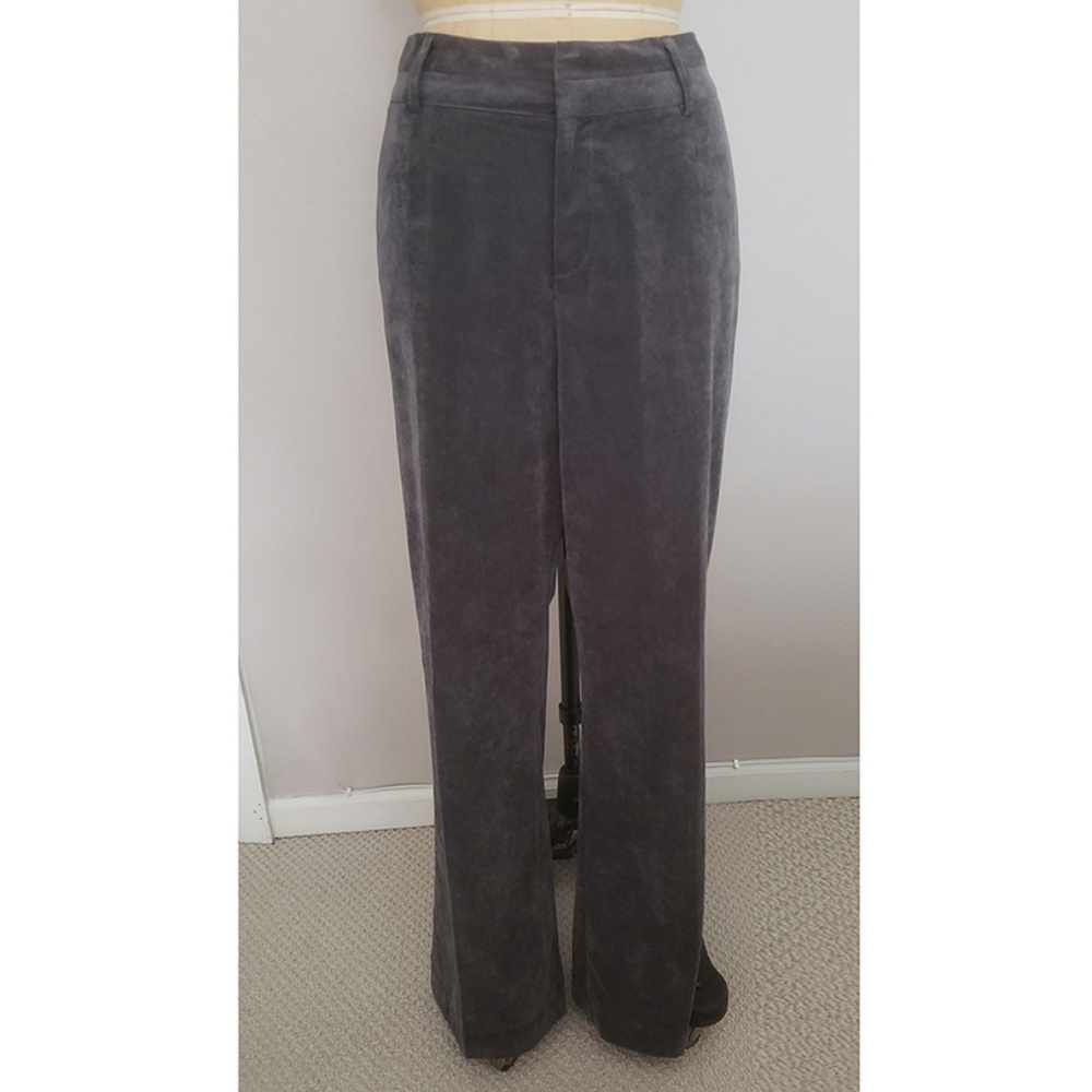 COLDWATER CREEK GRAY CORDUROY TROUSERS PANTS SZ 16